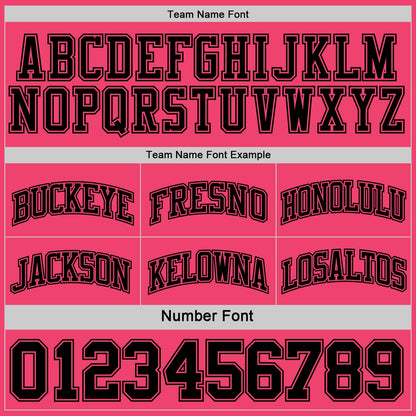 Custom Reversible Black Neon Pink Double Side Sublimation Basketball Suit Jersey - Sky-Custom