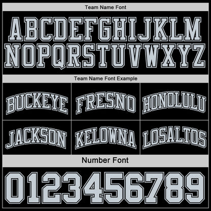 Custom Reversible Black Silver Double Side Sublimation Basketball Suit Jersey - Sky-Custom