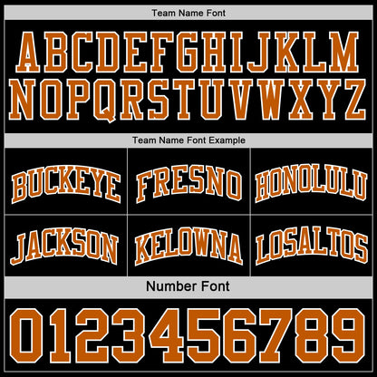 Custom Reversible Black Texas Orange-White Double Side Sublimation Basketball Suit Jersey - Sky-Custom