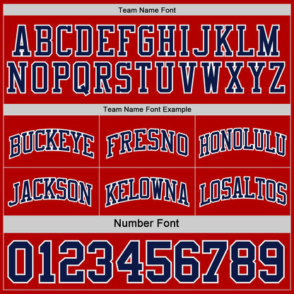 Custom Navy Red-White Reversible Double Side Sublimation Basketball Suit Jersey - Sky-Custom