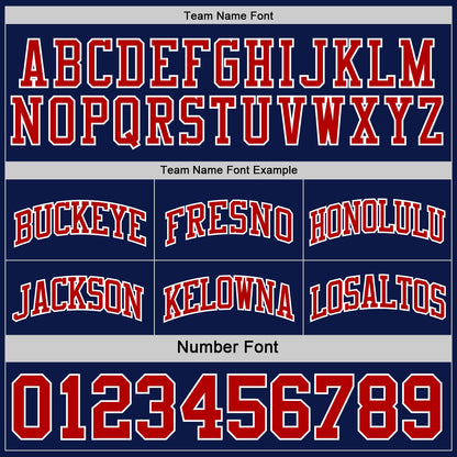Custom Navy Red-White Reversible Double Side Sublimation Basketball Suit Jersey - Sky-Custom