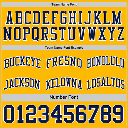 Custom Navy Gold-White Reversible Double Side Sublimation Basketball Suit Jersey - Sky-Custom