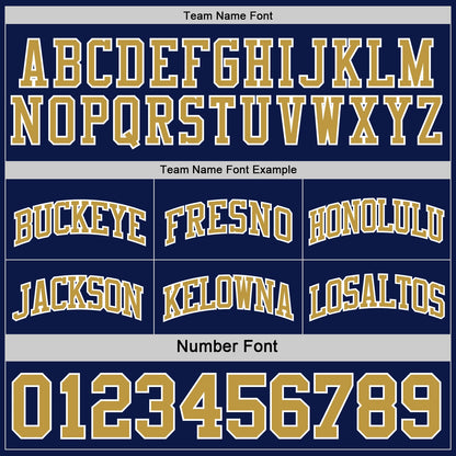 Custom Navy Old Gold-White Reversible Double Side Sublimation Basketball Suit Jersey - Sky-Custom