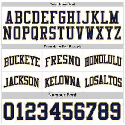 Custom Navy White-Old Gold Reversible Double Side Sublimation Basketball Suit Jersey - Sky-Custom