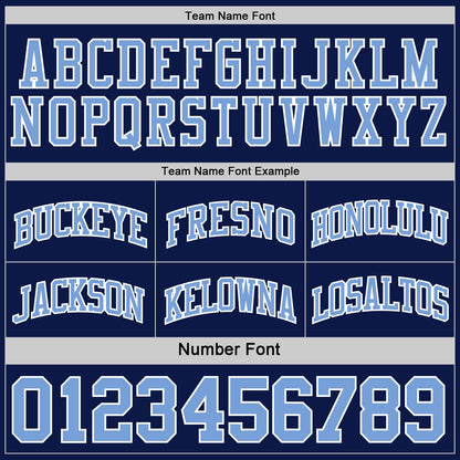 Custom Navy Light Blue-White Reversible Double Side Sublimation Basketball Suit Jersey - Sky-Custom