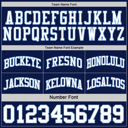 Custom Navy White-Light Blue Reversible Double Side Sublimation Basketball Suit Jersey - Sky-Custom