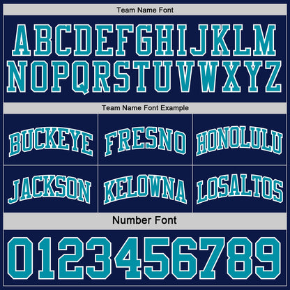 Custom Navy Teal-White Reversible Double Side Sublimation Basketball Suit Jersey - Sky-Custom