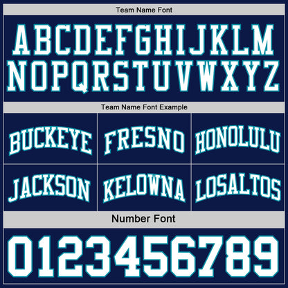 Custom Navy White-Teal Reversible Double Side Sublimation Basketball Suit Jersey - Sky-Custom