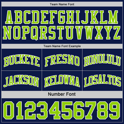 Custom Navy Neon Green-White Reversible Double Side Sublimation Basketball Suit Jersey - Sky-Custom