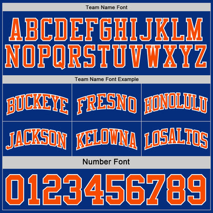 Custom Royal Orange-White Reversible Double Side Sublimation Basketball Suit Jersey - Sky-Custom