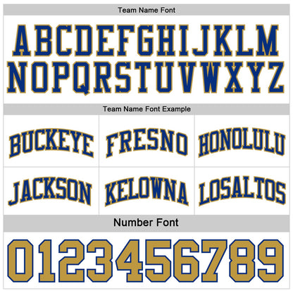 Custom Royal White-Old Gold Reversible Double Side Sublimation Basketball Suit Jersey - Sky-Custom