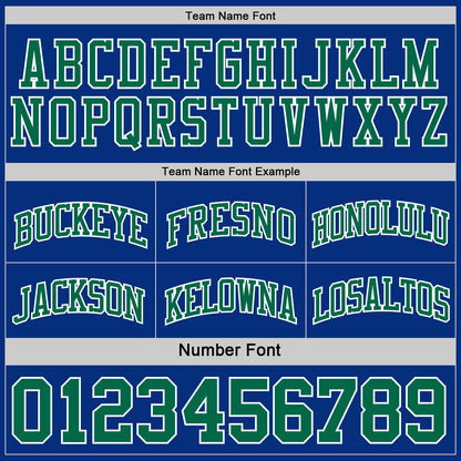 Custom Royal Kelly Green-White Reversible Double Side Sublimation Basketball Suit Jersey - Sky-Custom