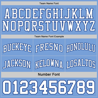 Custom Royal White-Light Blue Reversible Double Side Sublimation Basketball Suit Jersey - Sky-Custom