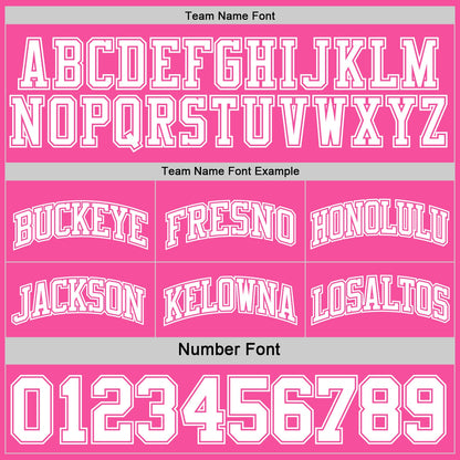 Custom Pink White Reversible Double Side Sublimation Basketball Suit Jersey - Sky-Custom
