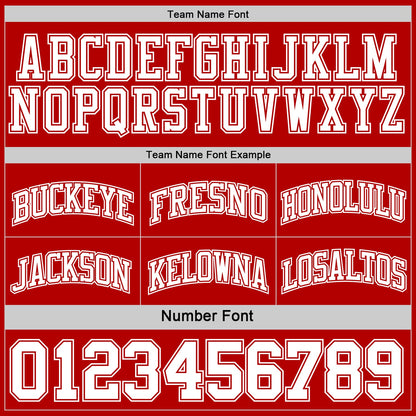 Custom Red White Reversible Double Side Sublimation Basketball Suit Jersey - Sky-Custom