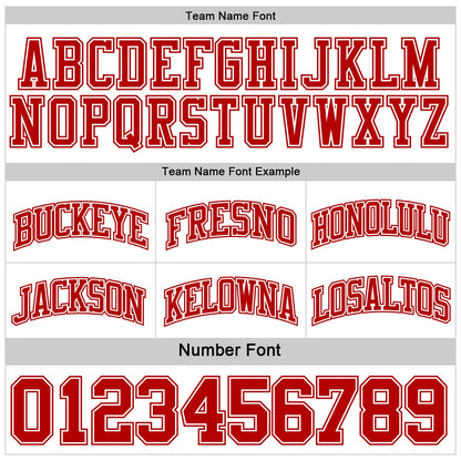 Custom Red White Reversible Double Side Sublimation Basketball Suit Jersey - Sky-Custom