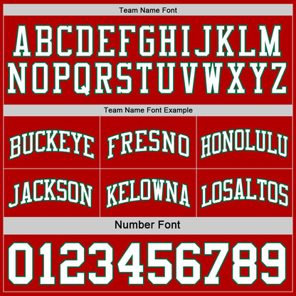 Custom Red White-Kelly Green Reversible Double Side Sublimation Basketball Suit Jersey - Sky-Custom