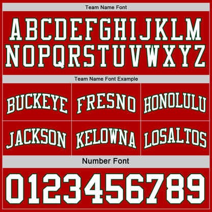 Custom Red White-Green Reversible Double Side Sublimation Basketball Suit Jersey - Sky-Custom