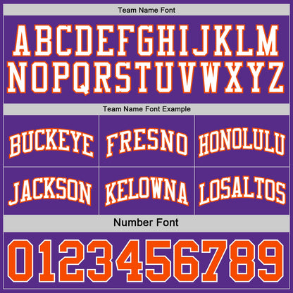 Custom Purple Orange-White Reversible Double Side Sublimation Basketball Suit Jersey - Sky-Custom