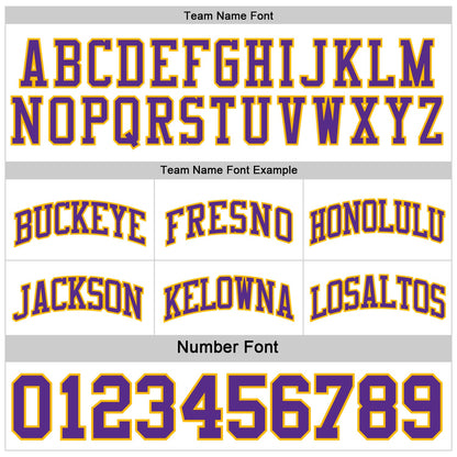 Custom Purple White-Gold Reversible Double Side Sublimation Basketball Suit Jersey - Sky-Custom
