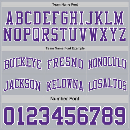Custom Purple White-Gray Reversible Double Side Sublimation Basketball Suit Jersey - Sky-Custom