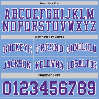 Custom Purple White-Light Blue Reversible Double Side Sublimation Basketball Suit Jersey - Sky-Custom