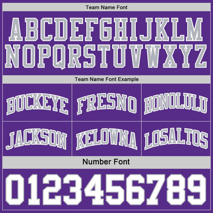 Custom Reversible Purple White-Gray Double Side Sublimation Basketball Suit Jersey - Sky-Custom