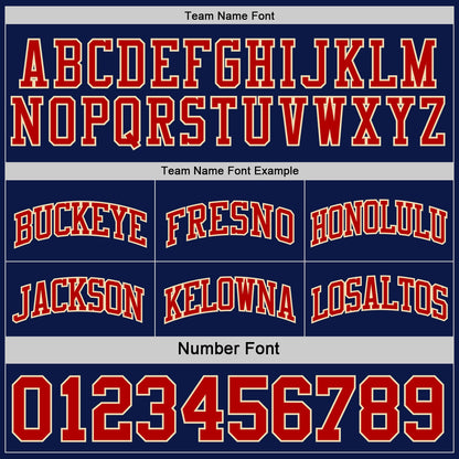 Custom Reversible Navy Red-Cream Double Side Sublimation Basketball Suit Jersey - Sky-Custom