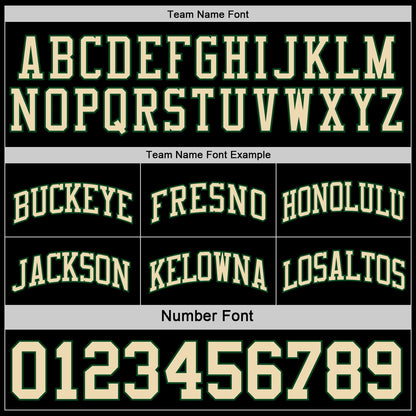 Custom Reversible Black Cream-Green Double Side Sublimation Basketball Suit Jersey - Sky-Custom