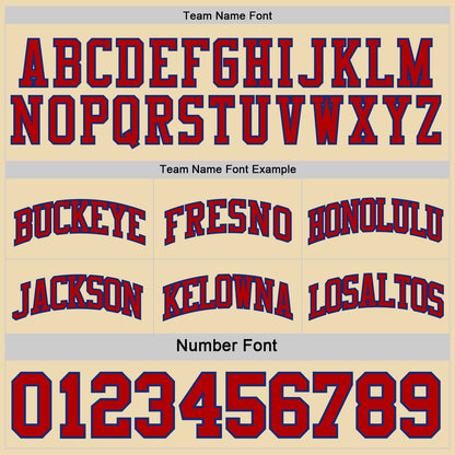 Custom Reversible Royal Red-Cream Double Side Sublimation Basketball Suit Jersey - Sky-Custom