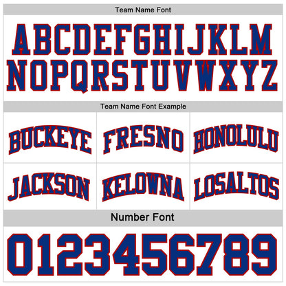 Custom Reversible Royal White-Red Double Side Sublimation Basketball Suit Jersey - Sky-Custom