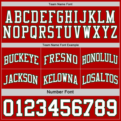 Custom Reversible Green White-Red Double Side Sublimation Basketball Suit Jersey - Sky-Custom