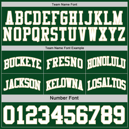 Custom Reversible Green White-Cream Double Side Sublimation Basketball Suit Jersey - Sky-Custom