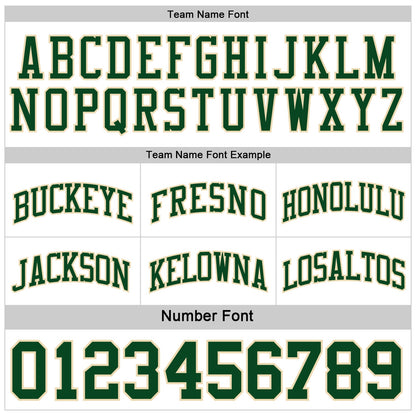 Custom Reversible Green White-Cream Double Side Sublimation Basketball Suit Jersey - Sky-Custom