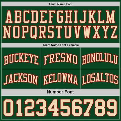 Custom Reversible Green Cream-Red Double Side Sublimation Basketball Suit Jersey - Sky-Custom