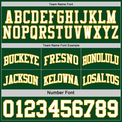 Custom Reversible Green White-Gold Double Side Sublimation Basketball Suit Jersey - Sky-Custom