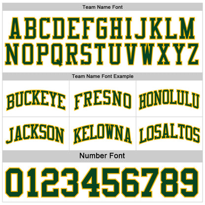 Custom Reversible Green White-Gold Double Side Sublimation Basketball Suit Jersey - Sky-Custom