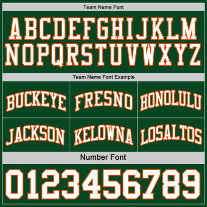 Custom Reversible Green White-Orange Double Side Sublimation Basketball Suit Jersey - Sky-Custom
