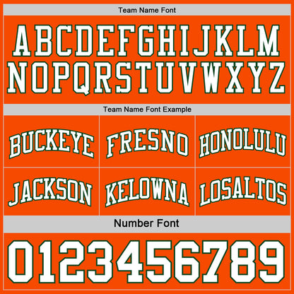 Custom Reversible Green White-Orange Double Side Sublimation Basketball Suit Jersey - Sky-Custom