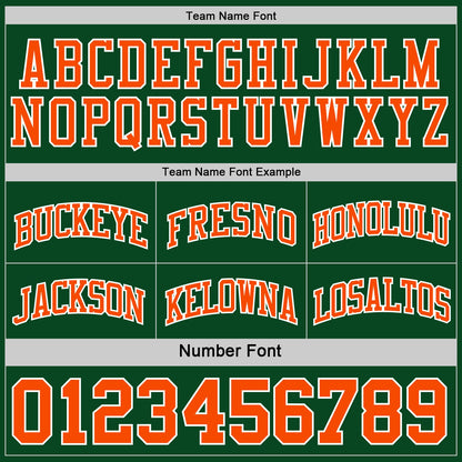 Custom Reversible Green Orange-White Double Side Sublimation Basketball Suit Jersey - Sky-Custom