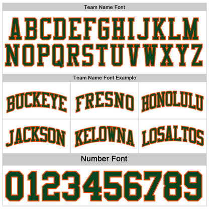 Custom Reversible Green Orange-White Double Side Sublimation Basketball Suit Jersey - Sky-Custom