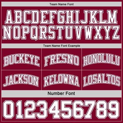 Custom Reversible Maroon White Double Side Sublimation Basketball Suit Jersey - Sky-Custom