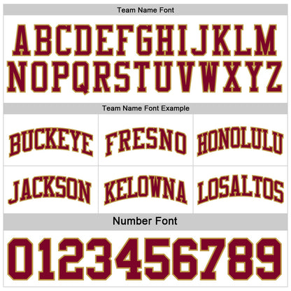 Custom Reversible Maroon Old Gold Double Side Sublimation Basketball Suit Jersey - Sky-Custom