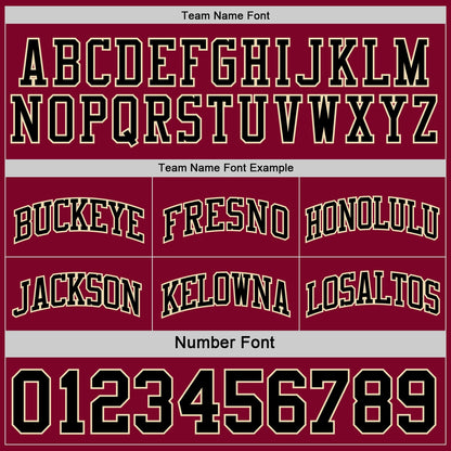 Custom Reversible Maroon Black-Cream Double Side Sublimation Basketball Suit Jersey - Sky-Custom