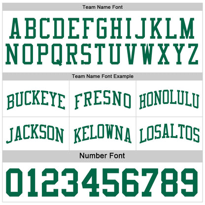 Custom Reversible Kelly Green White Double Side Sublimation Basketball Suit Jersey - Sky-Custom