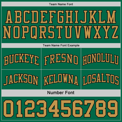 Custom Reversible Kelly Green Old Gold-Black Double Side Sublimation Basketball Suit Jersey - Sky-Custom