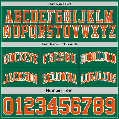 Custom Reversible Kelly Green Orange-White Double Side Sublimation Basketball Suit Jersey - Sky-Custom