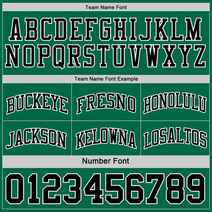 Custom Reversible Kelly Green Black-White Double Side Sublimation Basketball Suit Jersey - Sky-Custom