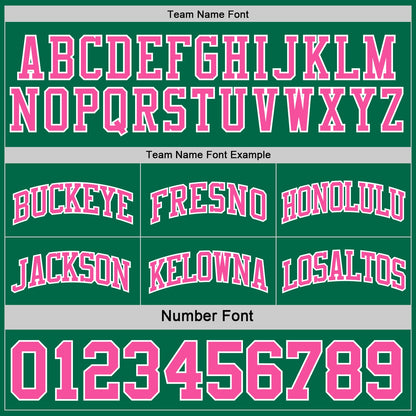 Custom Reversible Kelly Green Pink-White Double Side Sublimation Basketball Suit Jersey - Sky-Custom