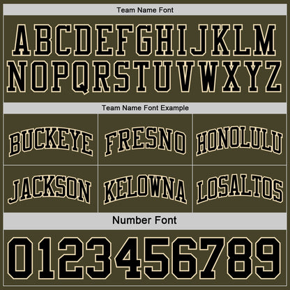 Custom Reversible Olive Black-Cream Double Side Salute To Service Sublimation Basketball Suit Jersey - Sky-Custom